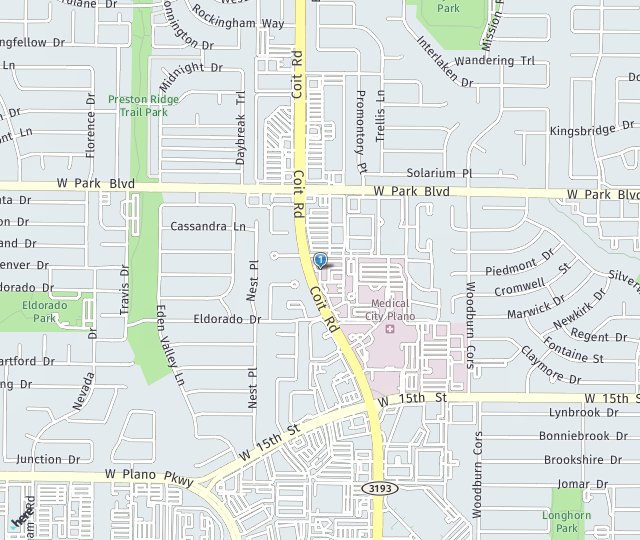 Location Map: 1708 Coit Road Plano, TX 75075